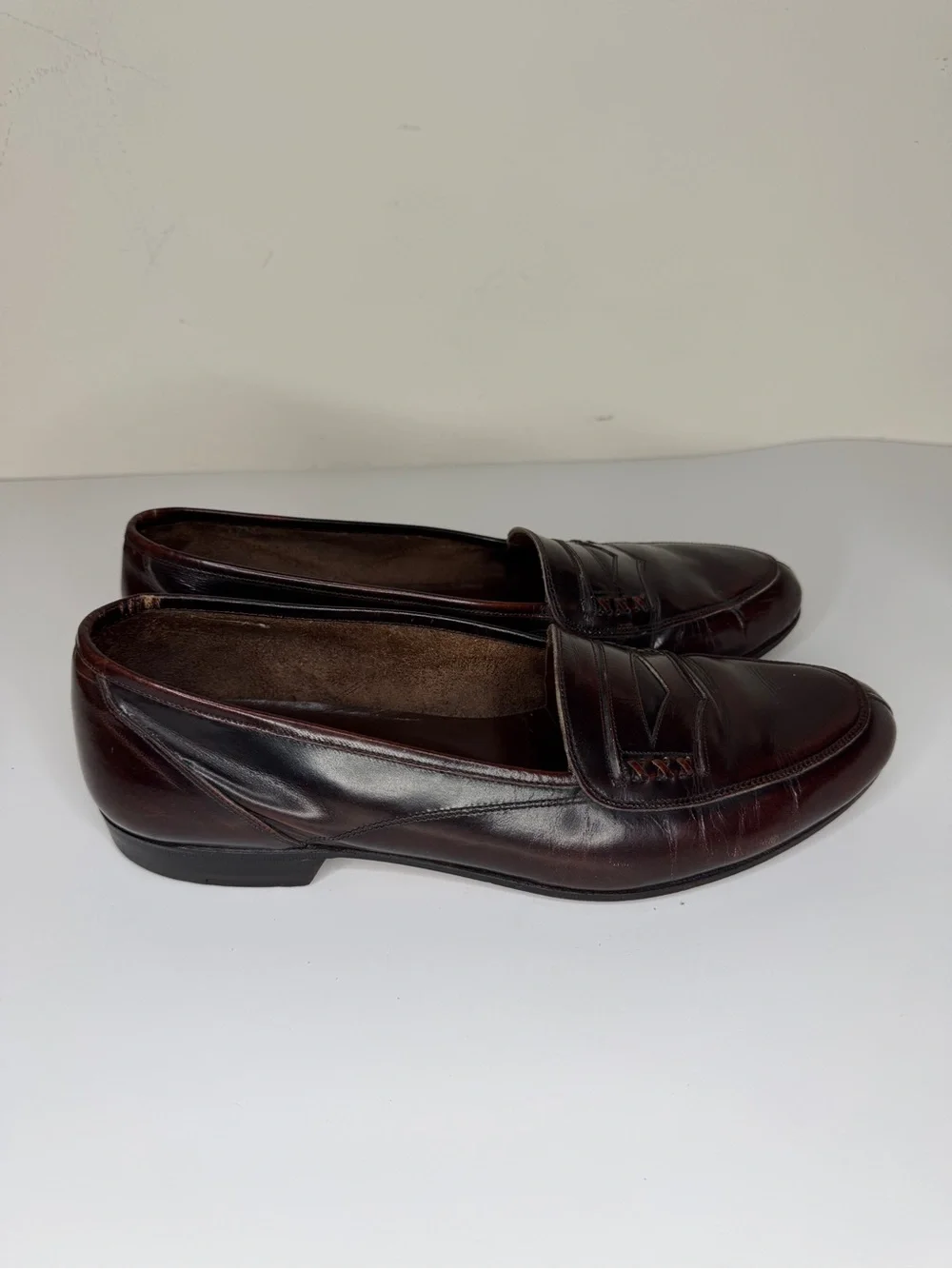 Bally Penny Loafers Dress Shoes Men’s Size 9M Brown Leather Made In Italy
